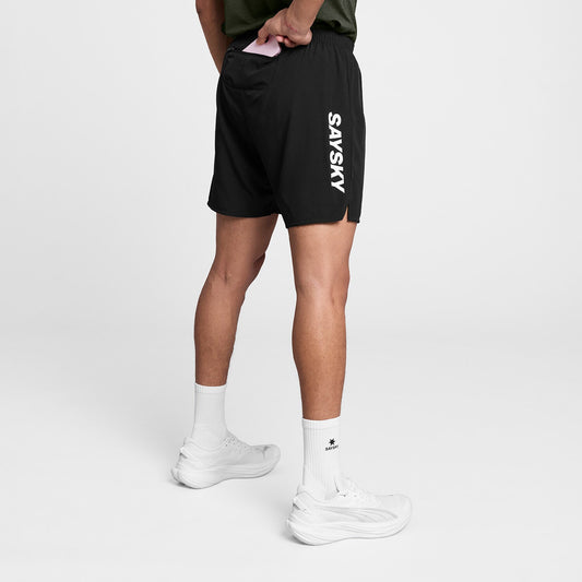 Saysky Pace Shorts 6" Mens Black - Frontrunner Colombo