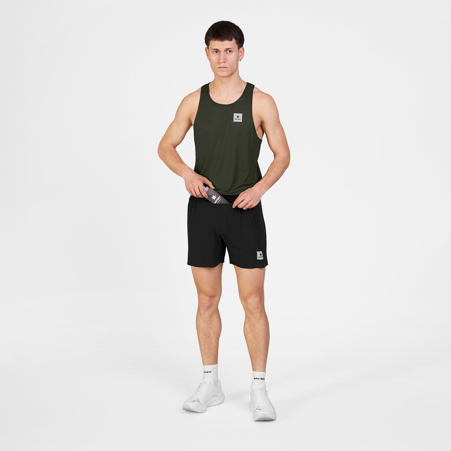 Saysky Flow Shorts 5" Mens Black - Frontrunner Colombo