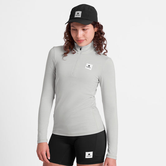 Saysky Pace 1/2 Zip Long Sleeve Womens Grey - Frontrunner Colombo