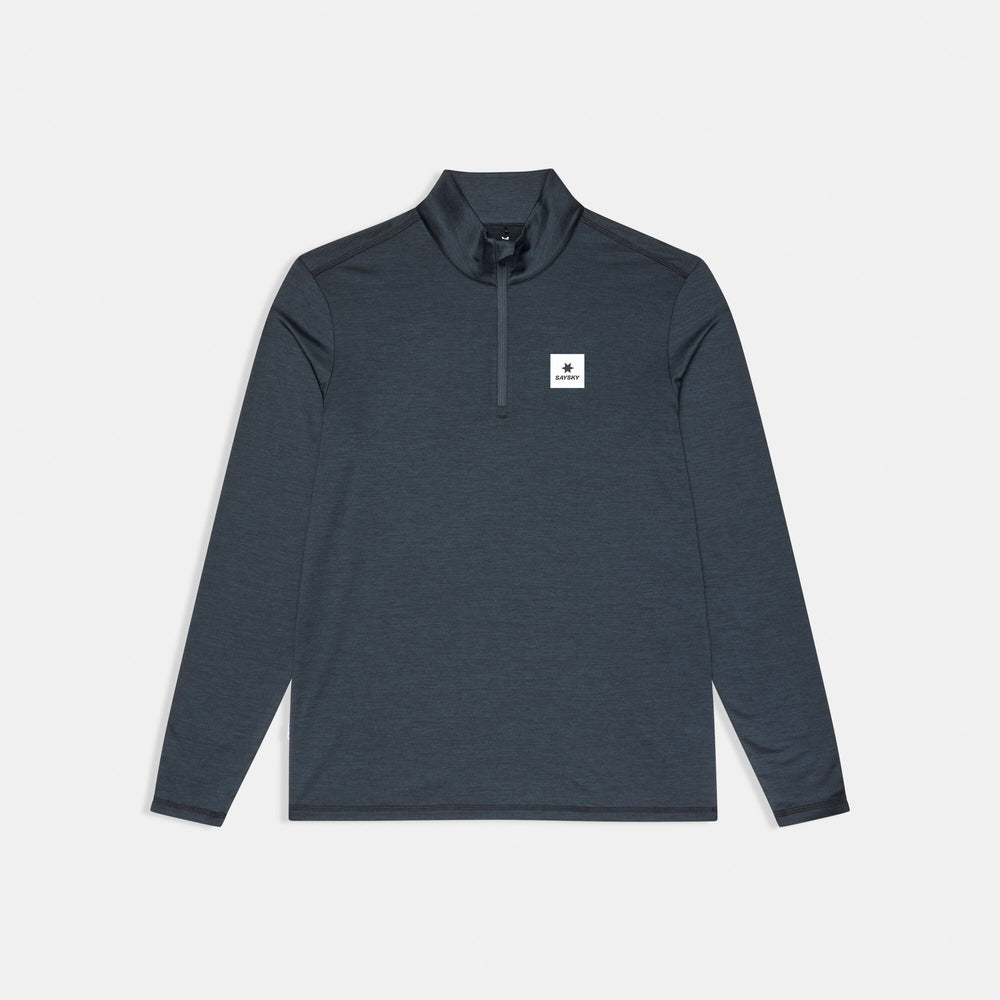 Saysky Pace Half Zip Long Sleeve Mens Black - Frontrunner Colombo