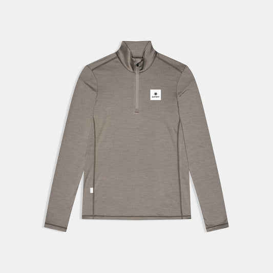 Saysky Pace 1/2 Zip Long Sleeve Womens Taupe - Frontrunner Colombo