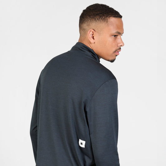 Saysky Pace Half Zip Long Sleeve Mens Black - Frontrunner Colombo