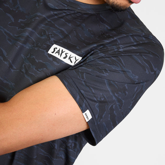 Saysky Tiger Combat T-Shirt Mens Black Camo - Frontrunner Colombo