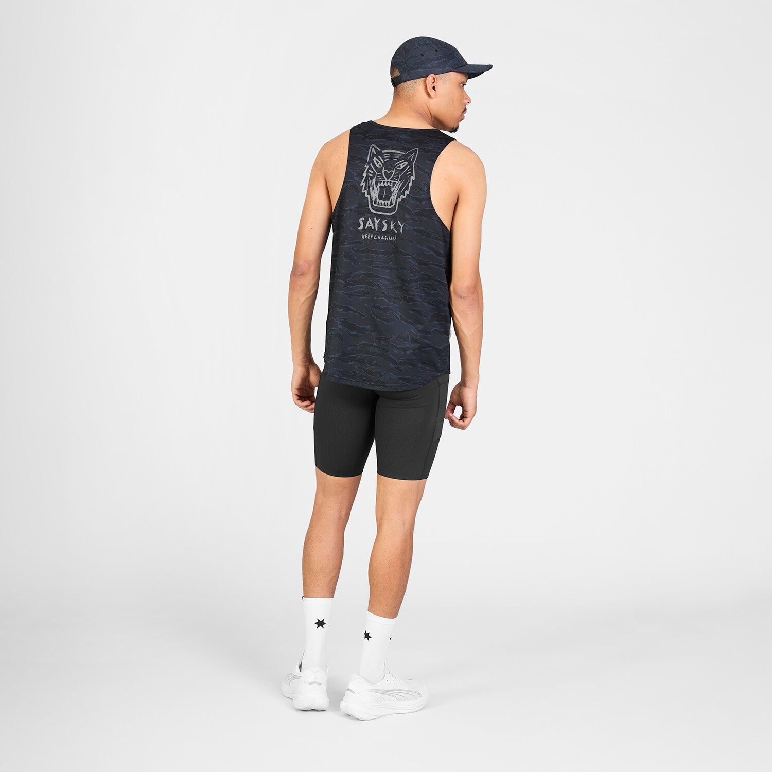 Saysky Tiger Combat Singlet Mens Black Camo - Frontrunner Colombo
