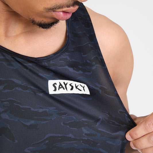 Saysky Tiger Combat Singlet Mens Black Camo - Frontrunner Colombo