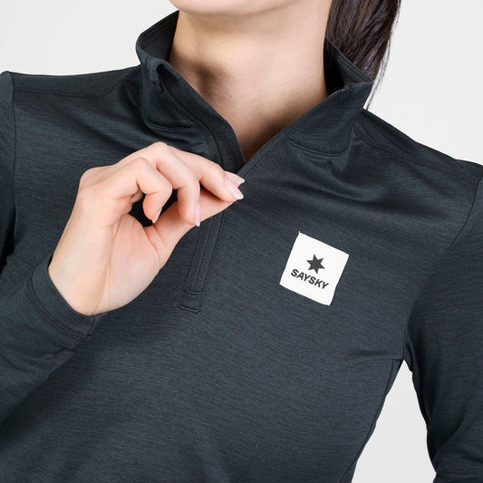 Saysky Tiger Pace 1/2 Zip Long Sleeve Womens Black - Frontrunner Colombo