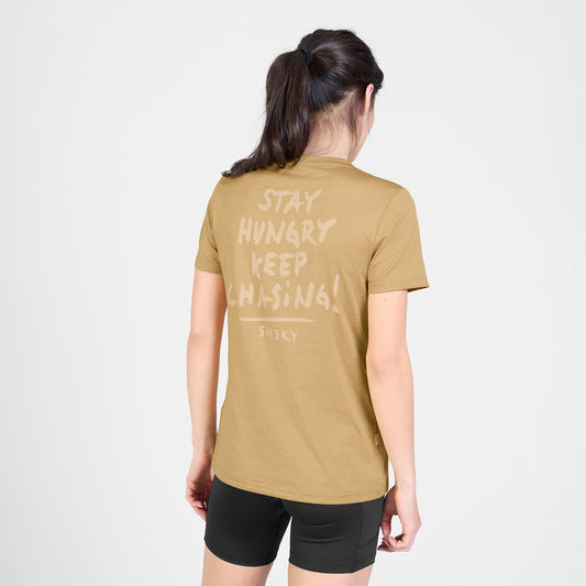 Saysky Tiger Pace T-Shirt Womens Beige - Frontrunner Colombo