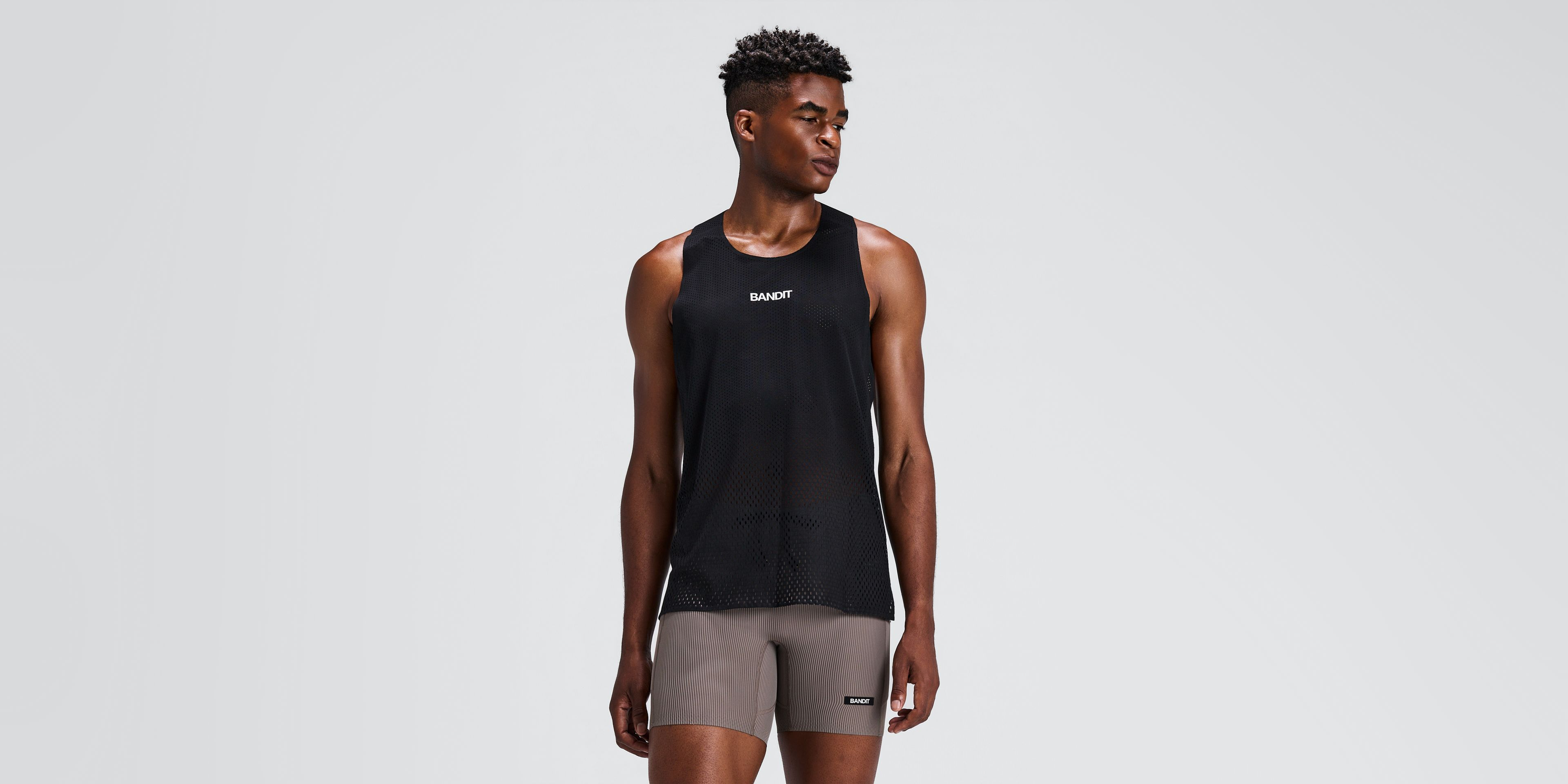 Bandit Men's Shredder Race Singlet / Black - Frontrunner Colombo