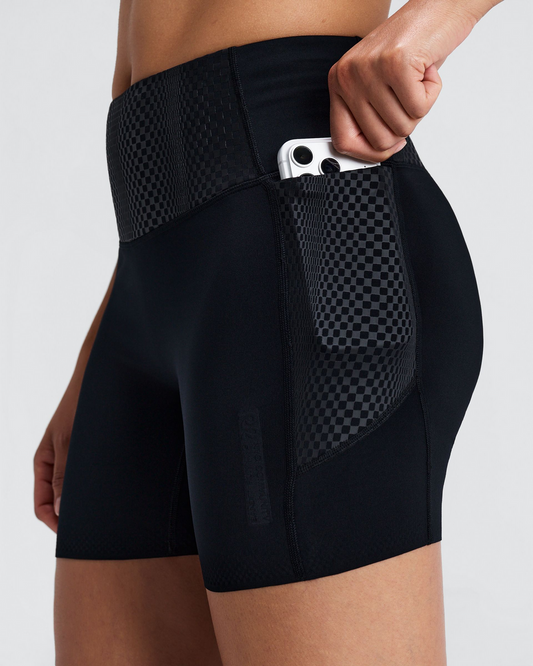 Bandit Women's Stamina-V Threshold 5" High Waist Compression Shorts / Black - Frontrunner Colombo