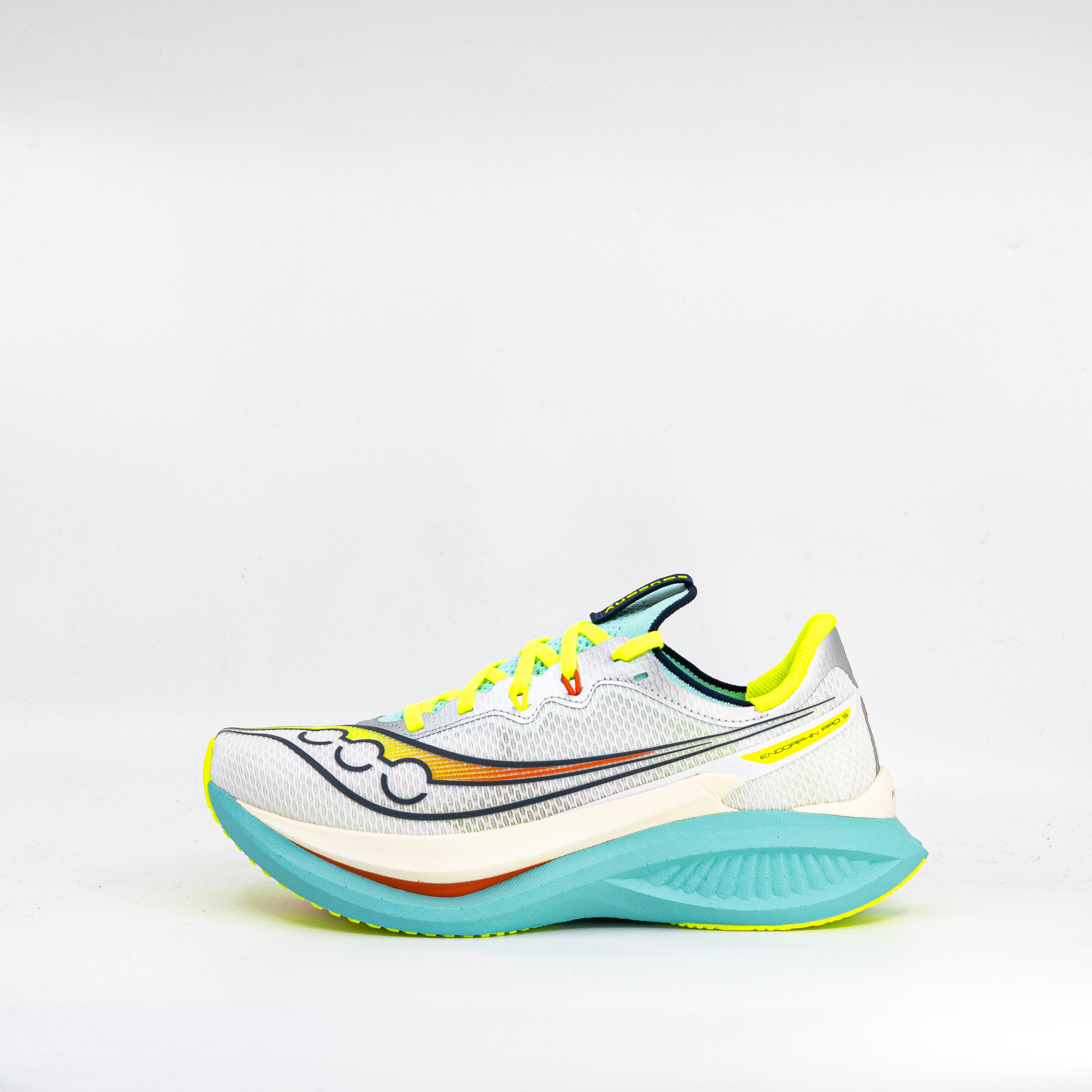 Saucony Endorphin Pro 5 (B Standard) Womens White/Splash - Frontrunner Colombo