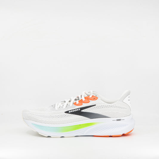 Brooks Ghost 17 (D Standard) Mens White/Pink Clay/Gecko - Frontrunner Colombo