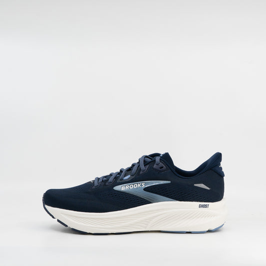 Brooks Ghost 18 (B Standard) Womens Navy/Rain Washed/Coconut - Frontrunner Colombo