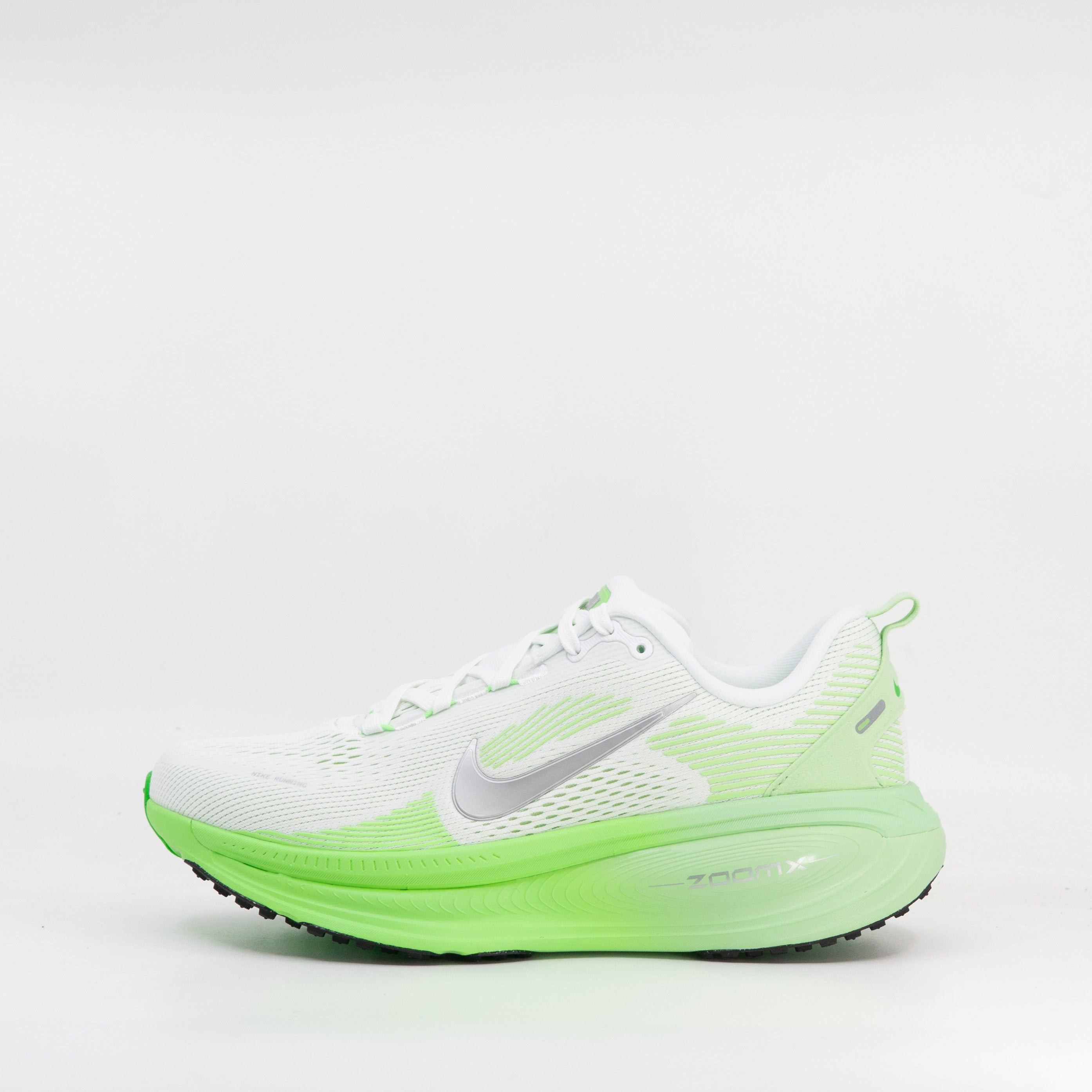 Nike Vomero 18 (B Standard) Womens White/Green/Metallic Silver - Frontrunner Colombo