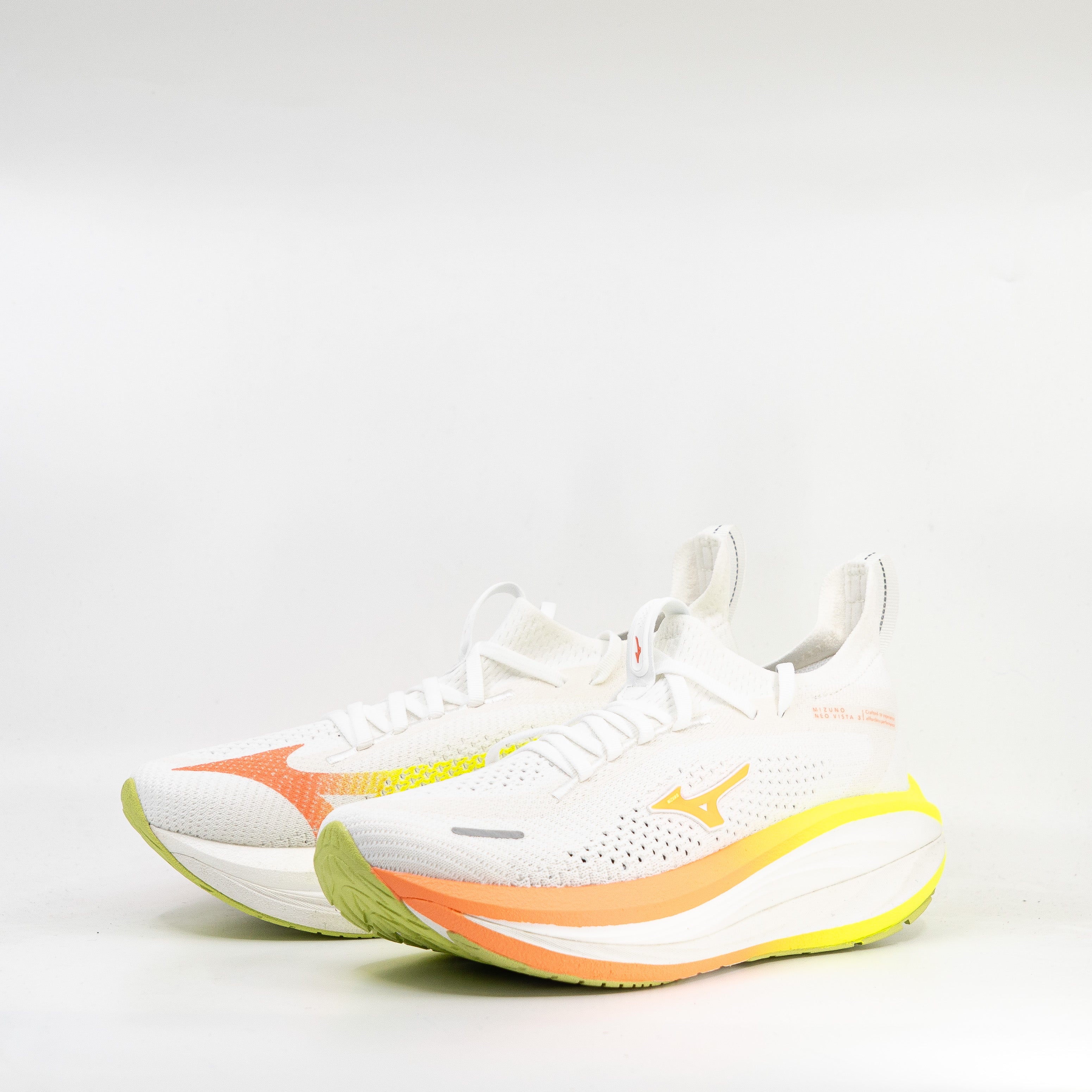 Mizuno Neo Vista 3 (B Standard) Womens White/Flamingo Coral/Lime Pulp - Frontrunner Colombo