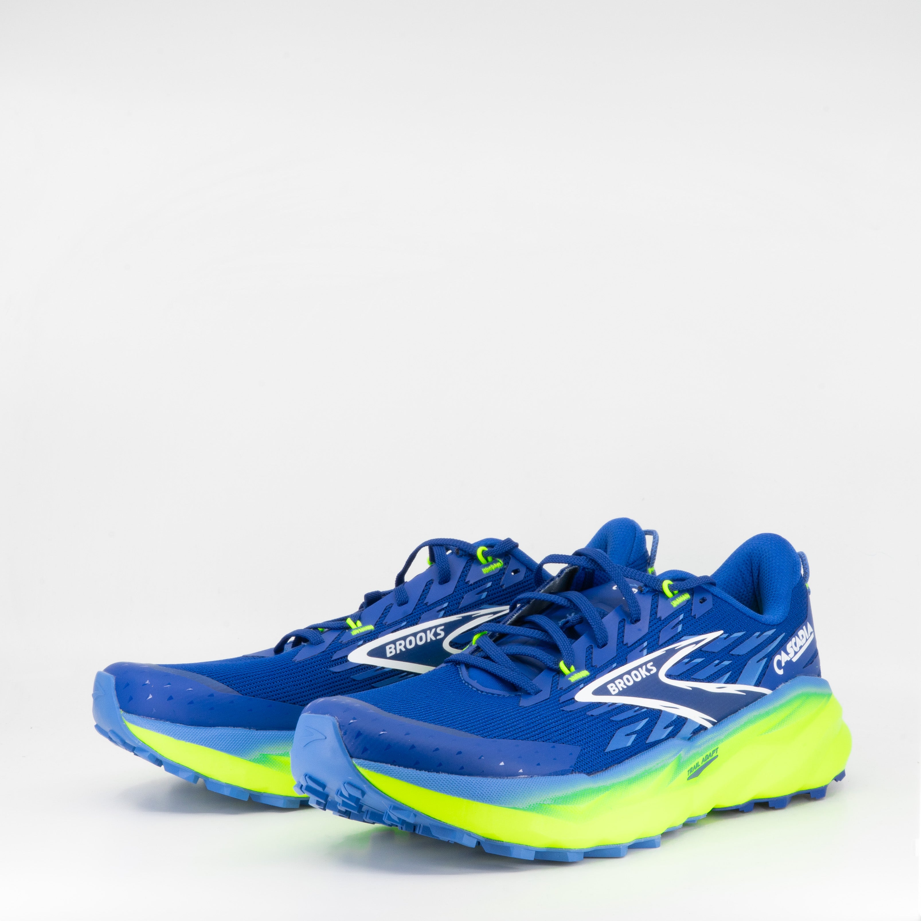 Brooks Cascadia 19 (D Standard) Mens Surf The Web/Nightlife/White - Frontrunner Colombo