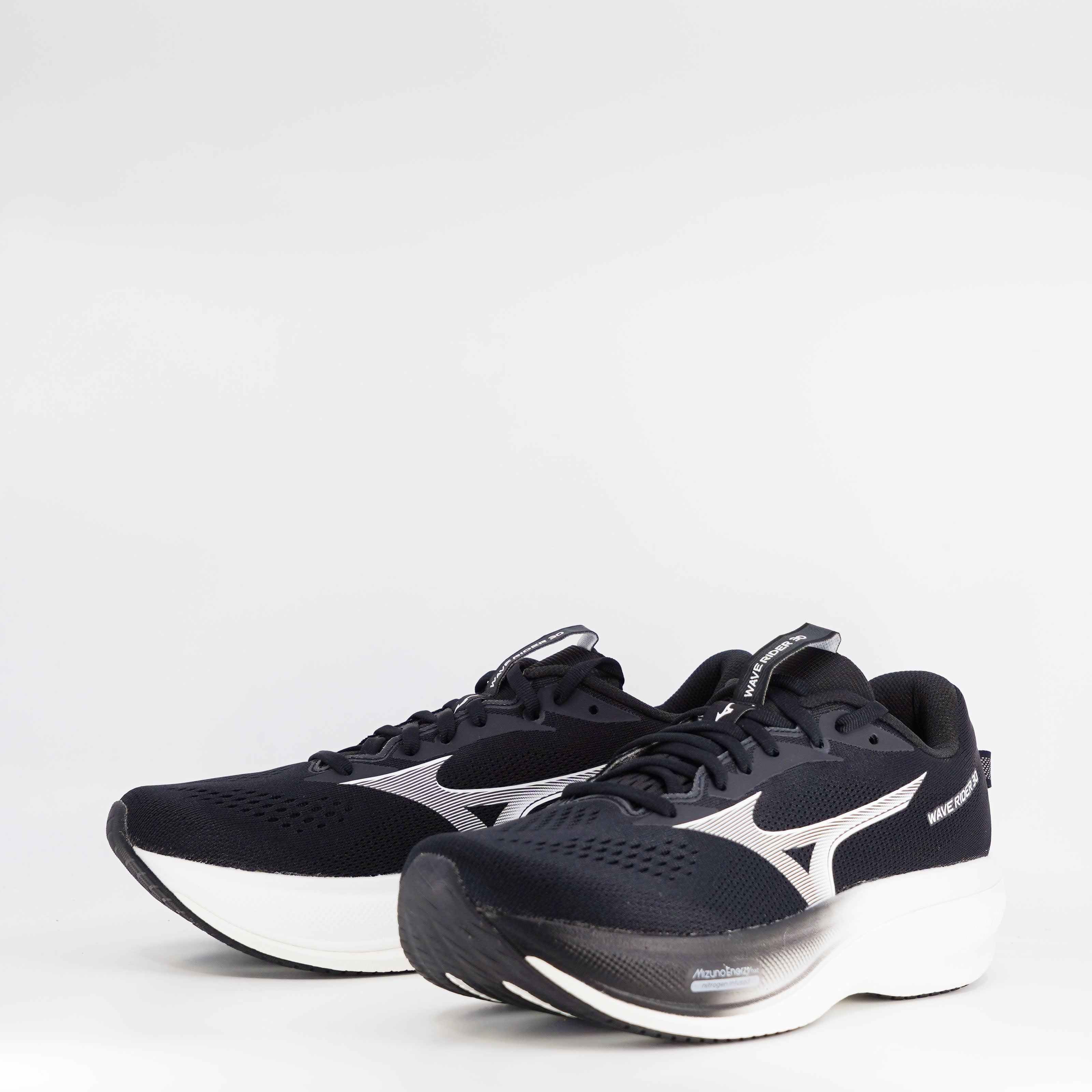 Mizuno Wave Rider 30 (B Standard) Womens Black/Sand White - Frontrunner Colombo