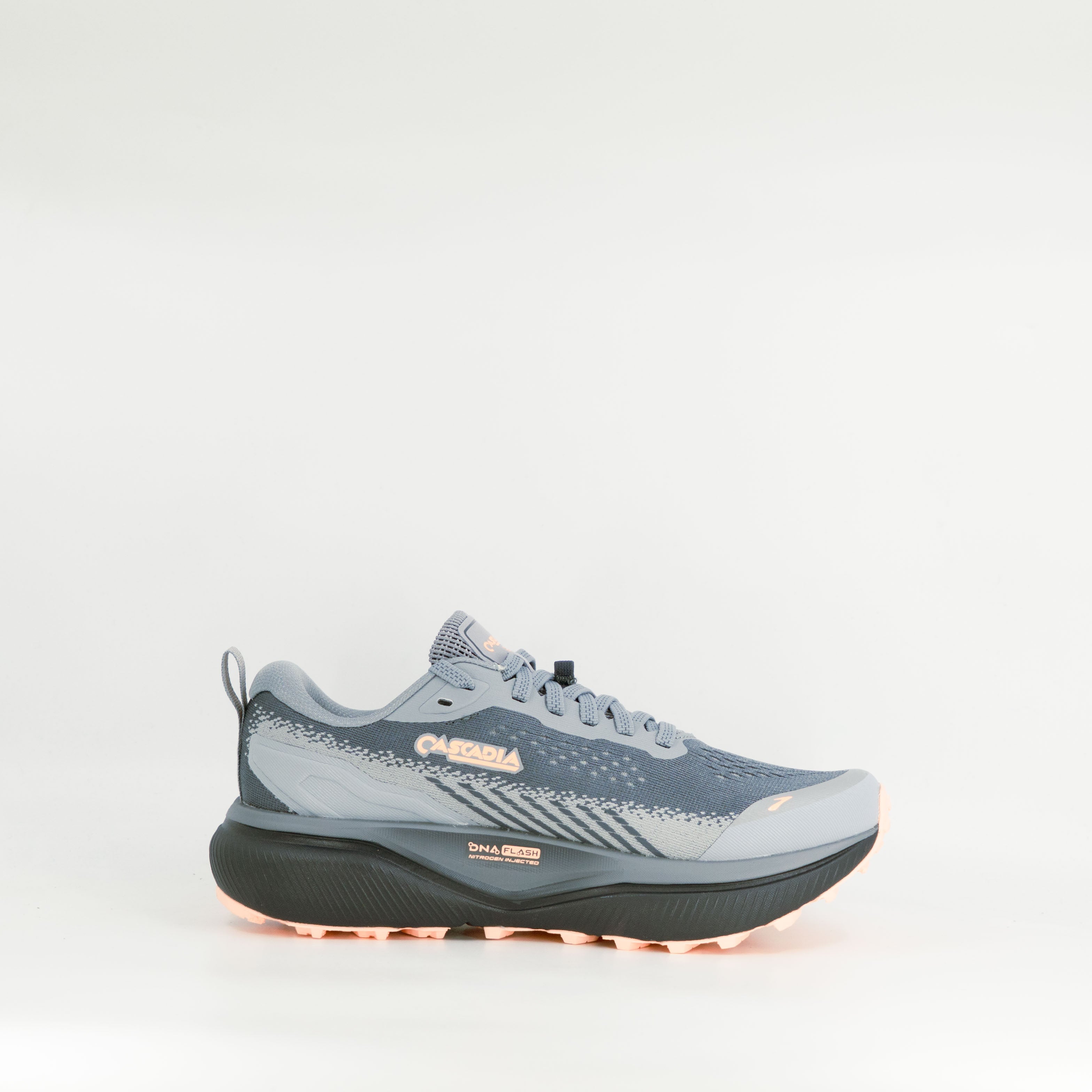 Brooks Cascadia 20 (D Wide) Womens Grey/Grey/Peach - Frontrunner Colombo