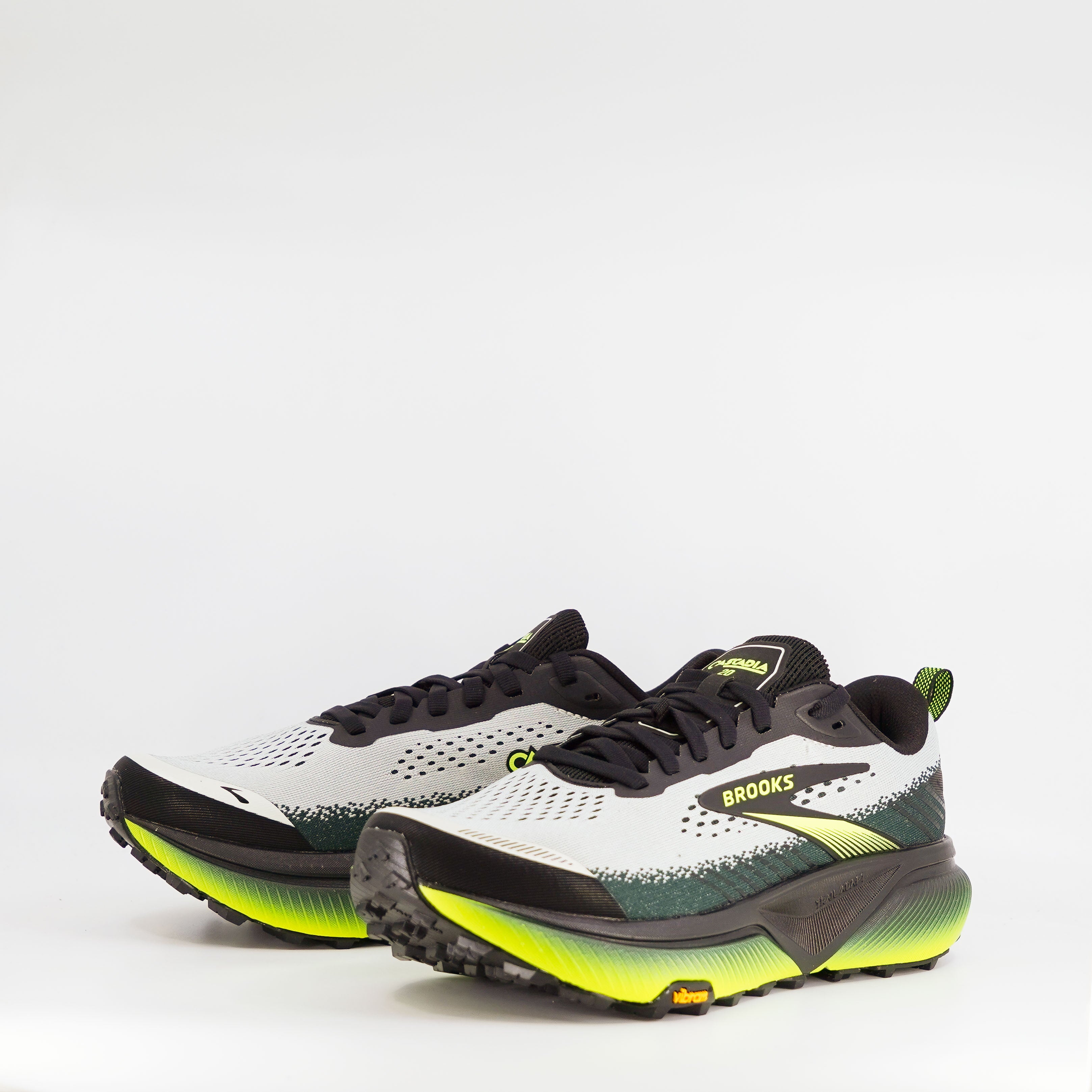 Brooks Cascadia 20 (D Standard) Mens Grey/Black/Nightlife - Frontrunner Colombo