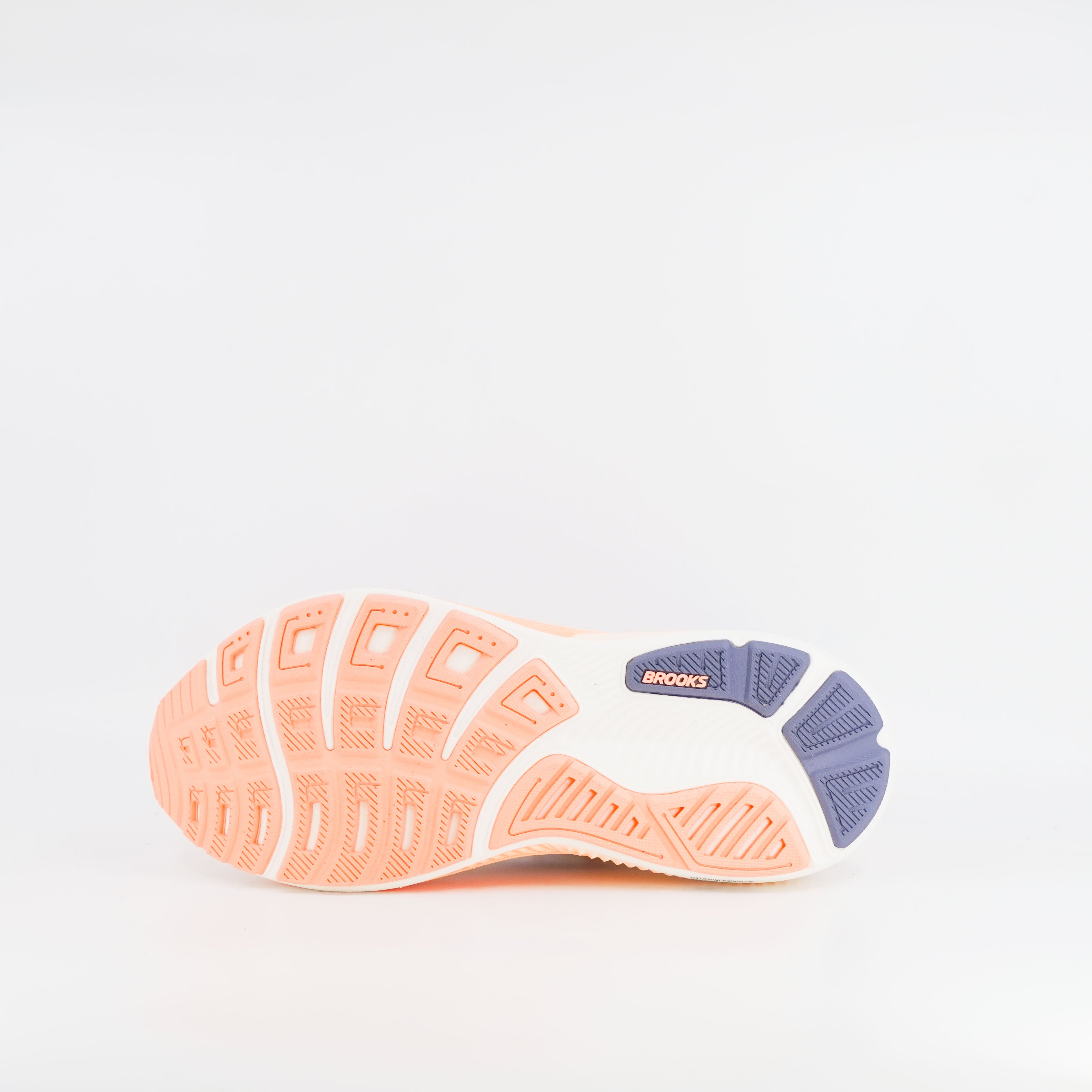 Brooks Ghost 18 (D Wide) Womens Star White/Cyber Peach/Grey - Frontrunner Colombo