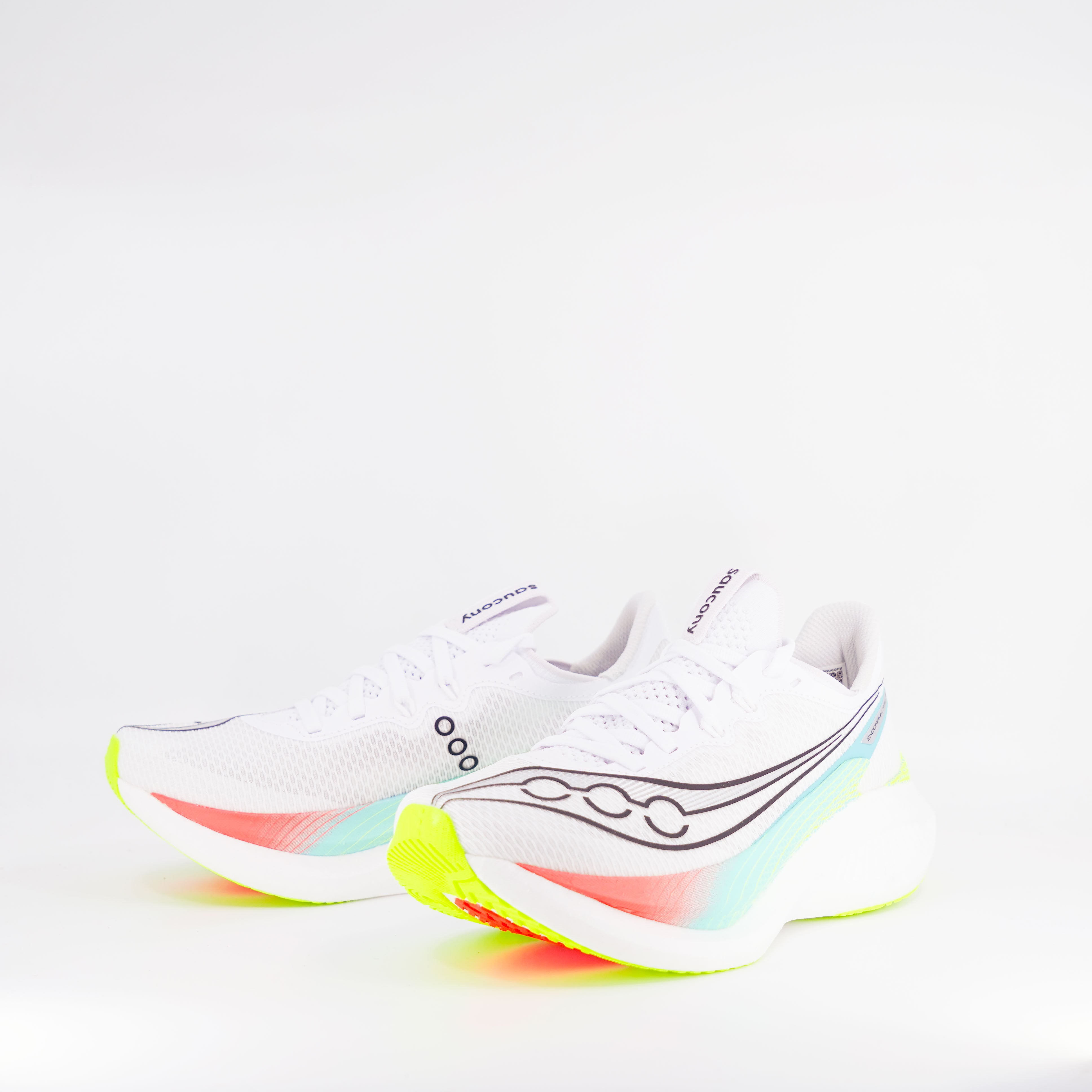 Saucony Endorphin Pro 5 (B Standard) Womens White/Multi - Frontrunner Colombo