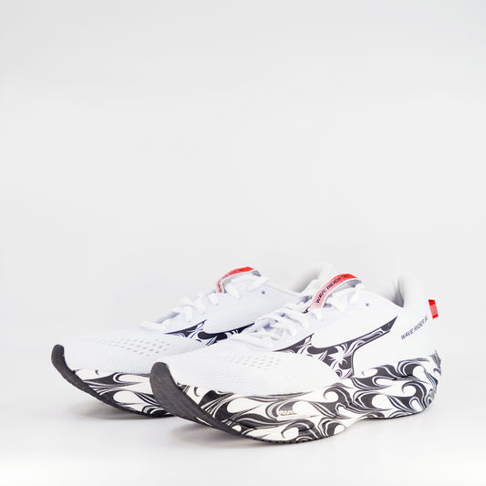 Mizuno Wave Rider 30 Anniversary Edition (D Standard) Mens White/Black - Frontrunner Colombo
