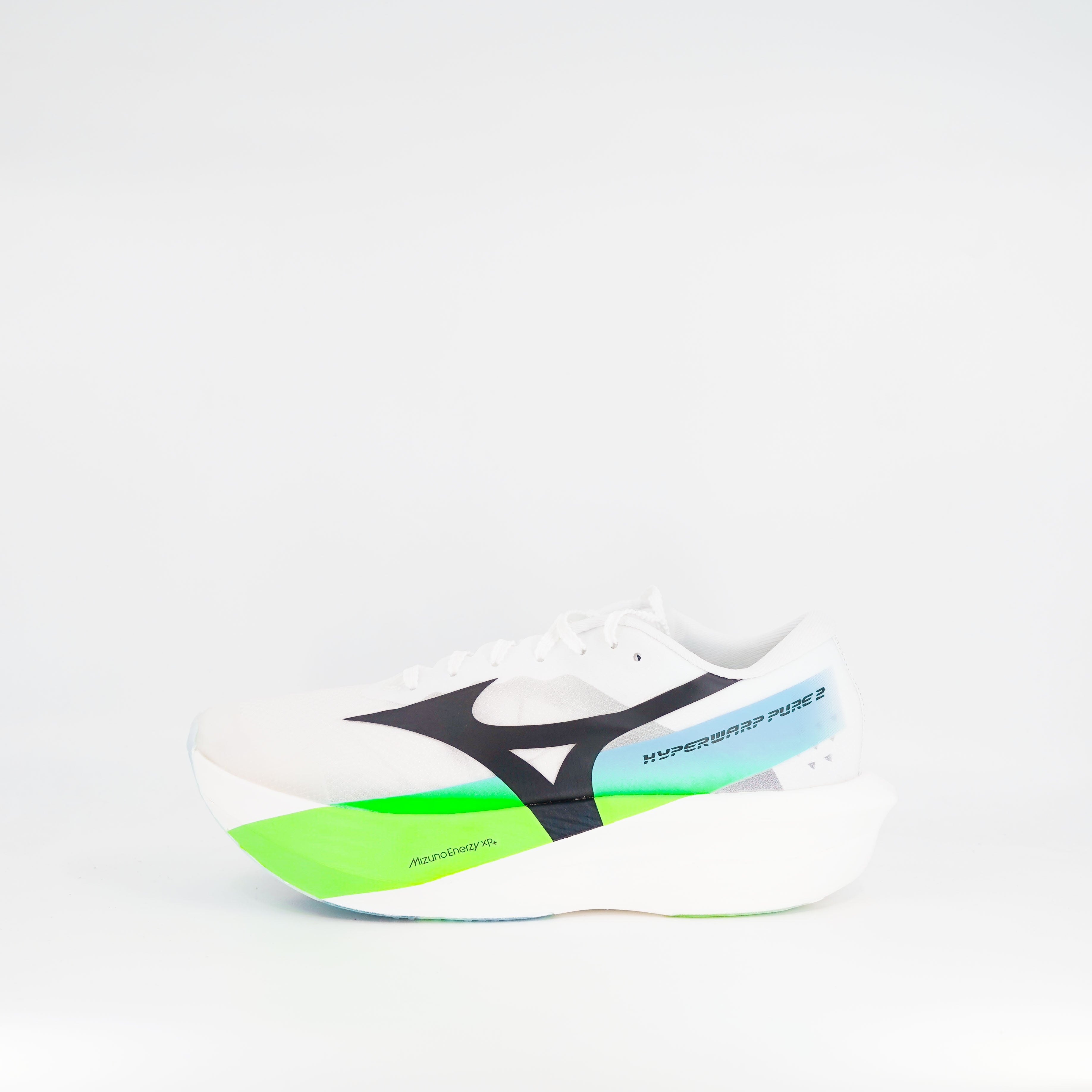 Mizuno Hyperwarp Pure 2 (D Standard) Unisex White/Black/Lime Burst - Frontrunner Colombo