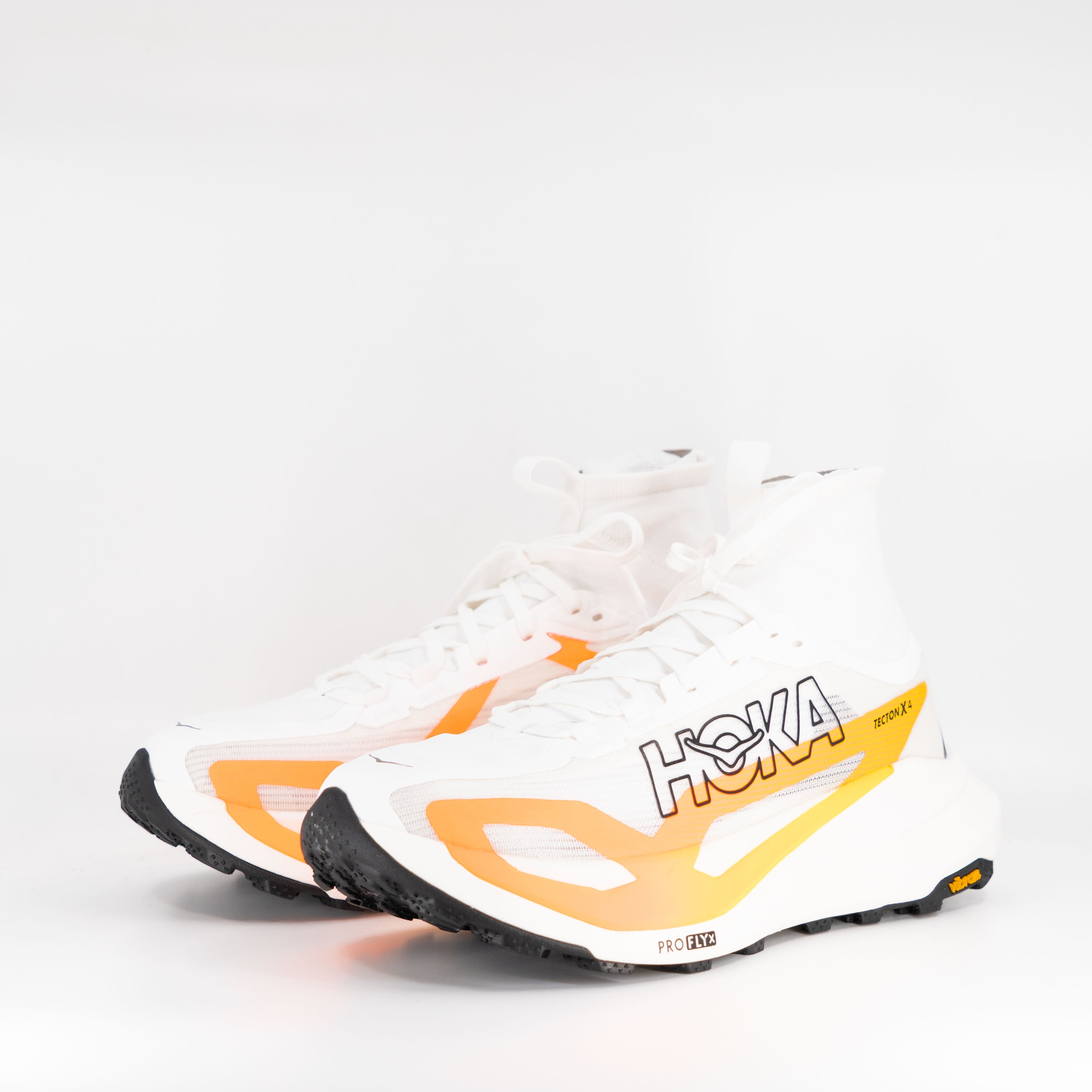 Hoka Tecton x4 (B Standard) Womens Frost Neon/Tangerine