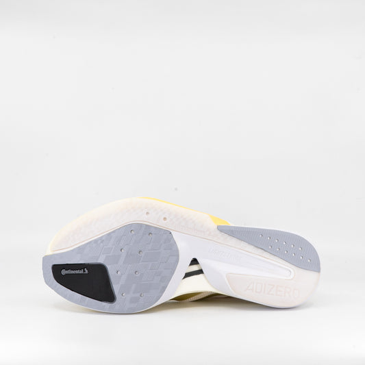 Adidas Adizero Boston 13 (B Standard) Womens Chalk White/Gold Metallic/ Halo Silver - Frontrunner Colombo