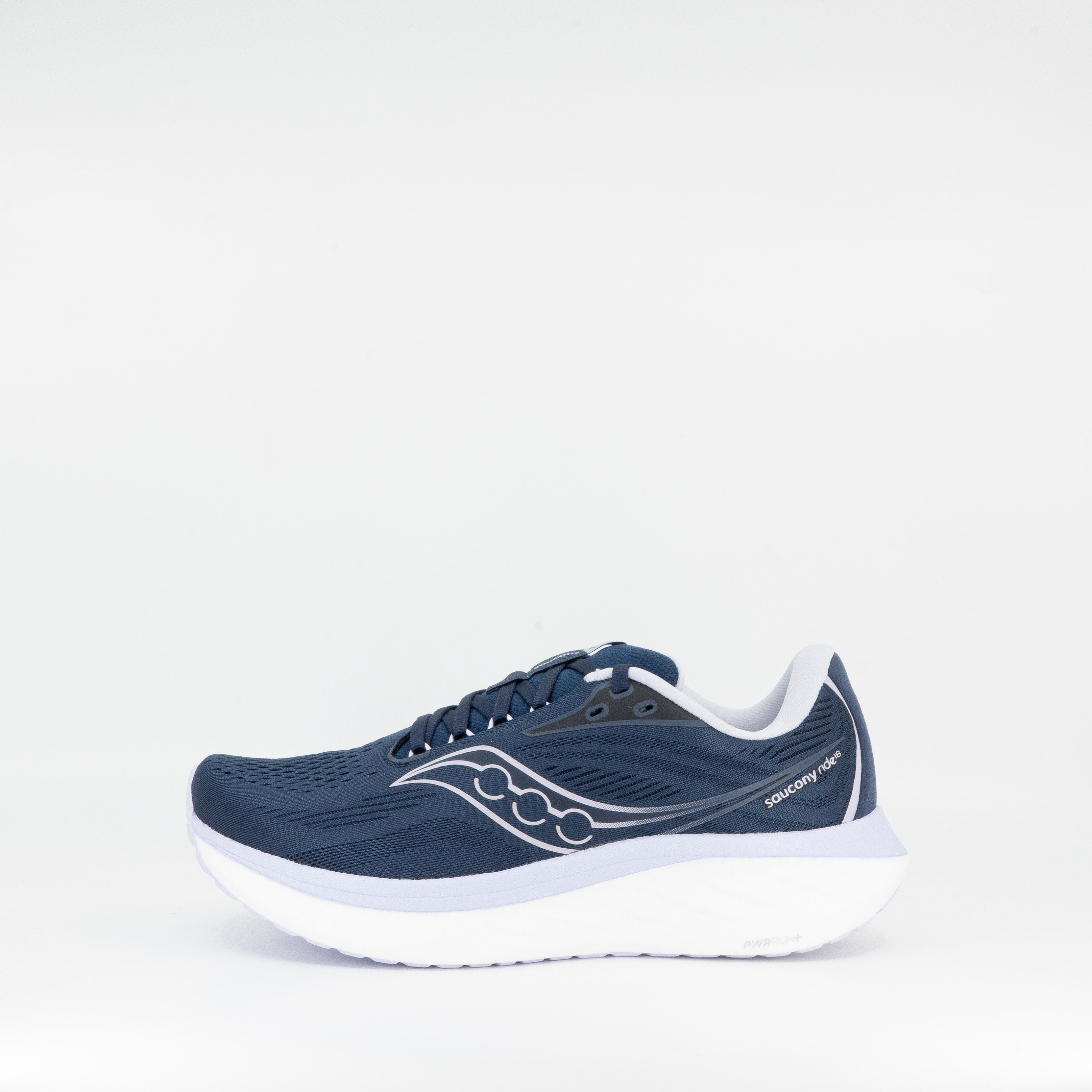 Saucony Ride 18 (B Standard) Womens Navy/Aster - Frontrunner Colombo