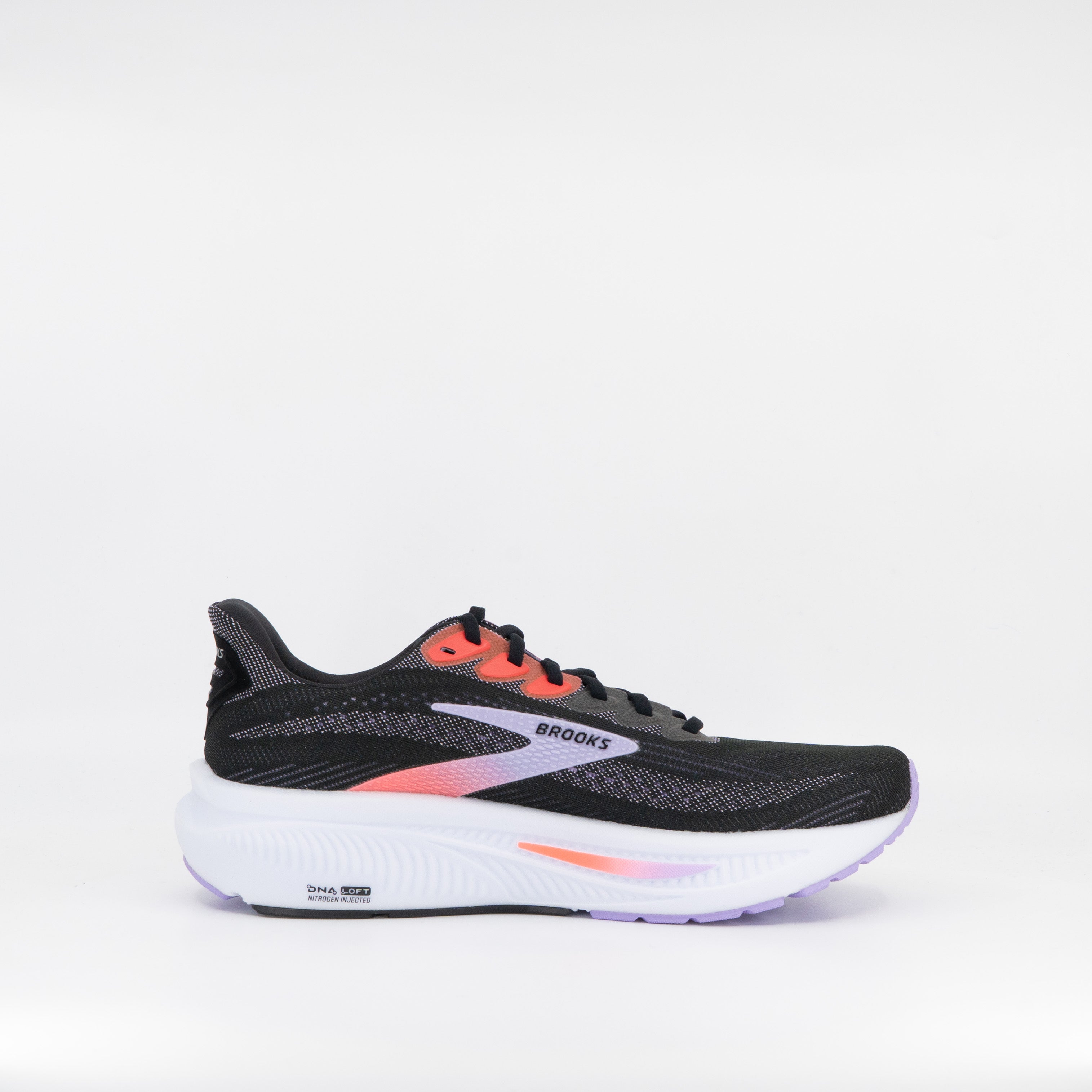 Brooks Ghost 17 (B Standard) Womens Black/Purple/Coral - Frontrunner Colombo