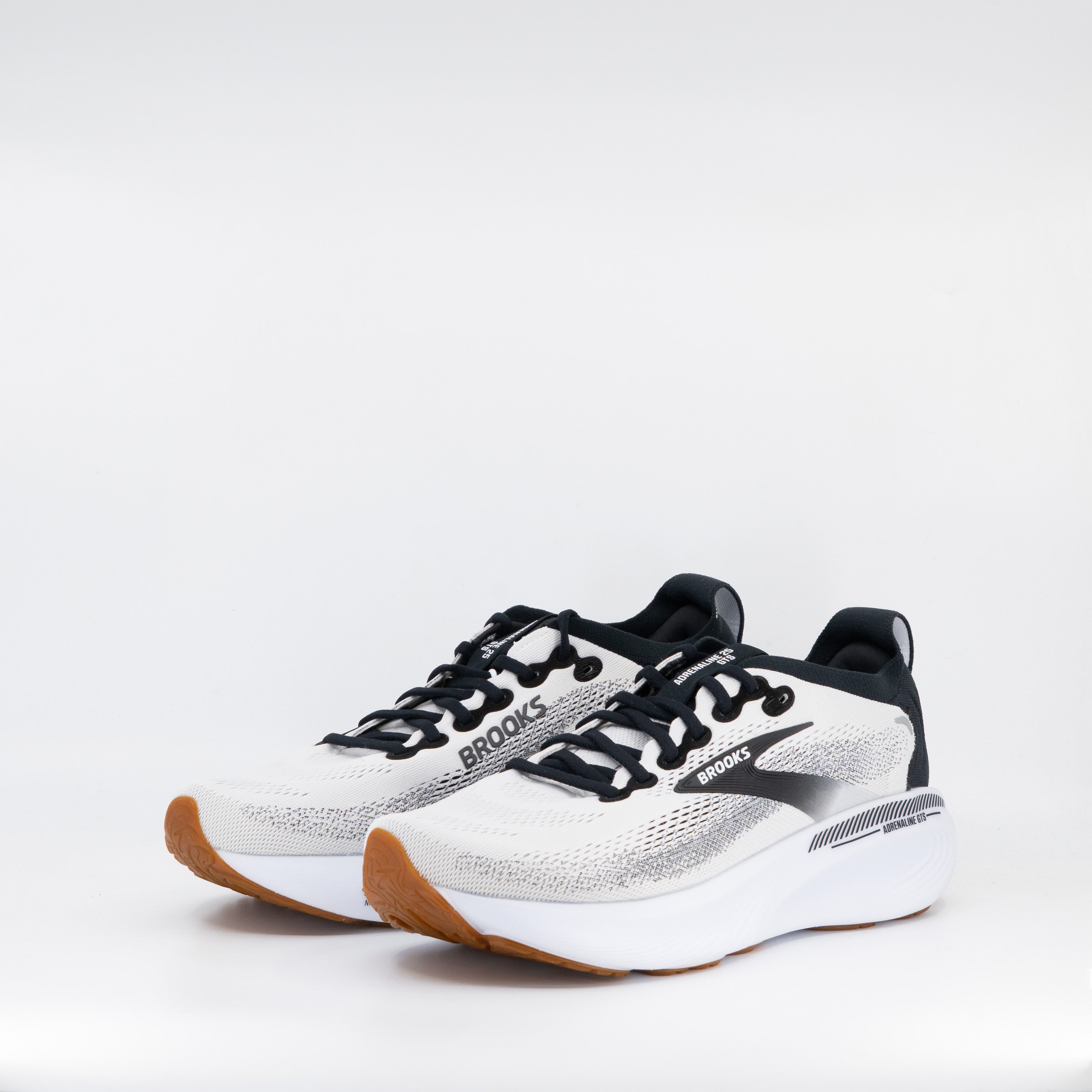 Brooks Adrenaline GTS 25 (D Standard) Mens White/Black/White - Frontrunner Colombo