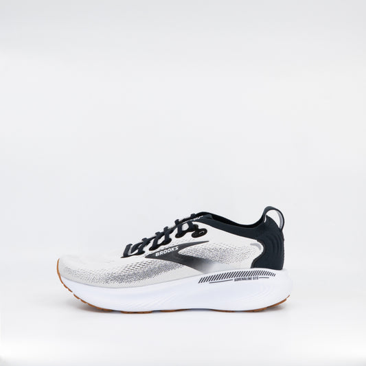 Brooks Adrenaline GTS 25 (D Standard) Mens White/Black/White - Frontrunner Colombo