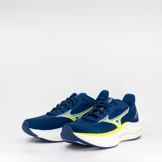 Mizuno Wave Inspire 22 (D Standard) Mens Estate Blue/Lightning Yellow/Lightning Yellow - Frontrunner Colombo
