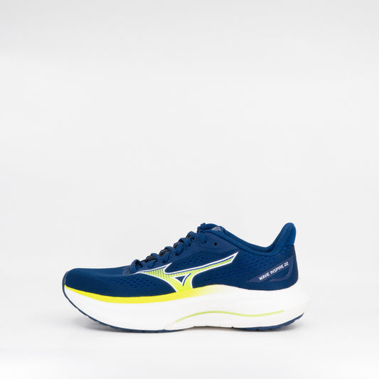 Mizuno Wave Inspire 22 (D Standard) Mens Estate Blue/Lightning Yellow/Lightning Yellow - Frontrunner Colombo