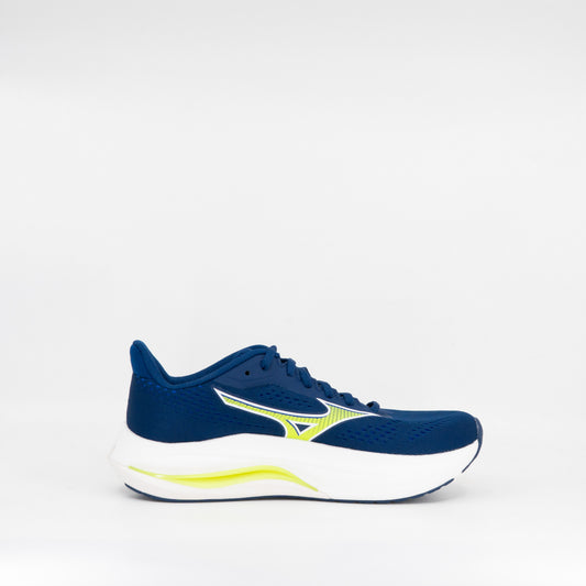 Mizuno Wave Inspire 22 (D Standard) Mens Estate Blue/Lightning Yellow/Lightning Yellow - Frontrunner Colombo