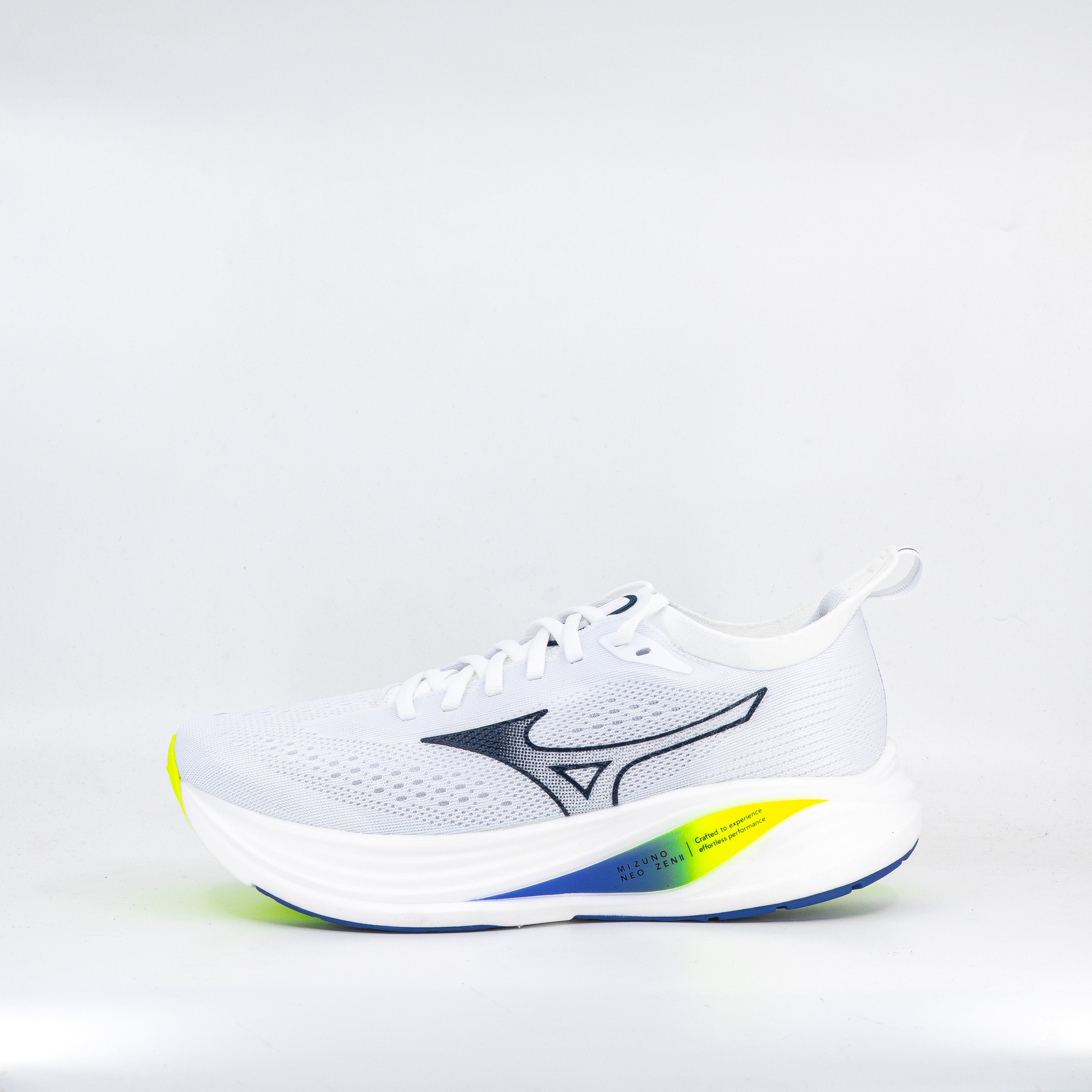 Mizuno Neo Zen 2 (D Standard) Mens White/Estate Blue/Lightning Yellow - Frontrunner Colombo