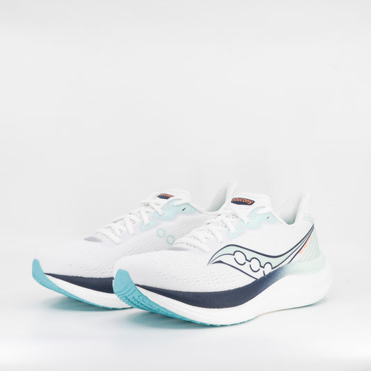 Saucony Triumph 23 (B Standard) Womens White/Navy - Frontrunner Colombo