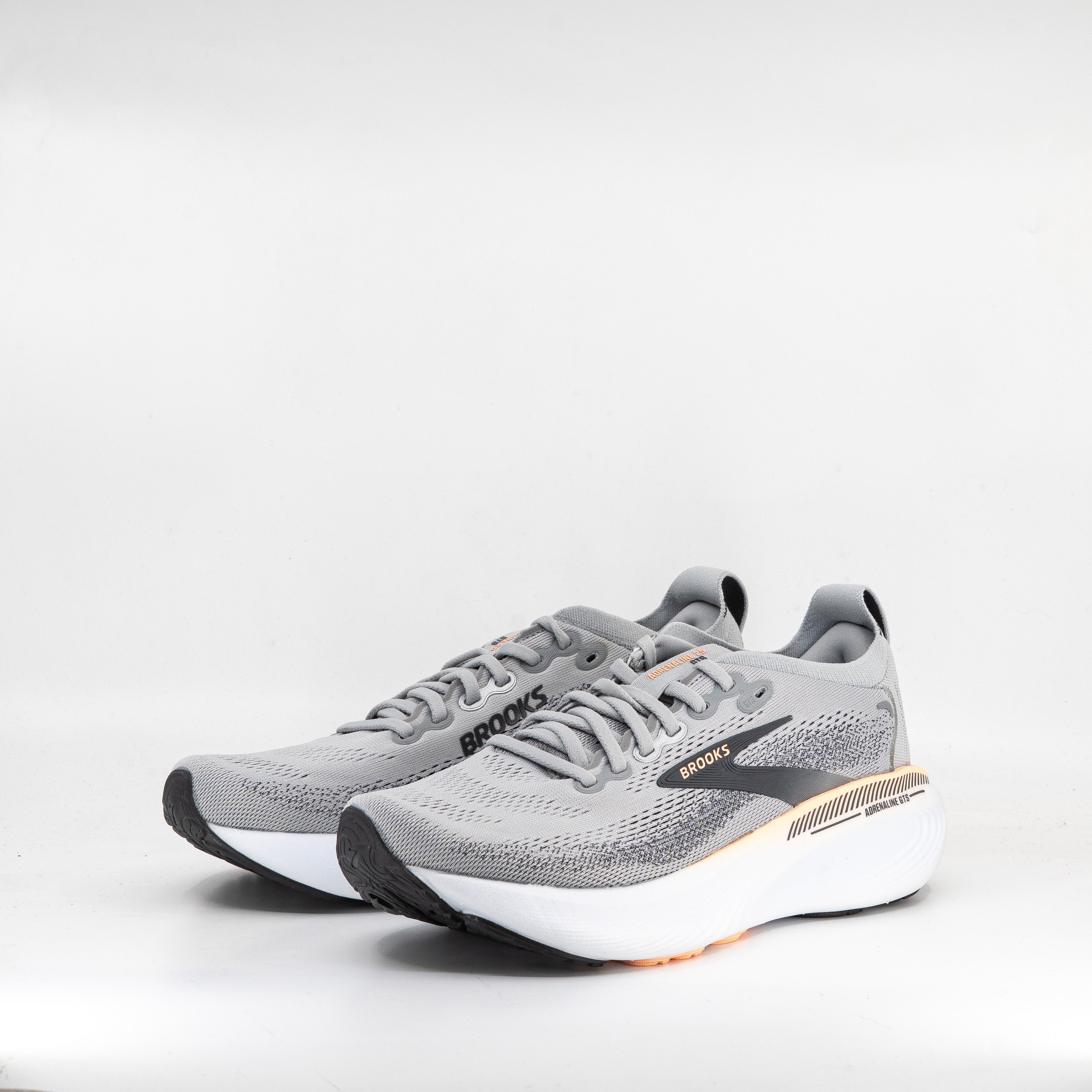 Brooks Adrenaline GTS 25 (D Wide) Womens Grey/Blackened Pearl/Coral - Frontrunner Colombo