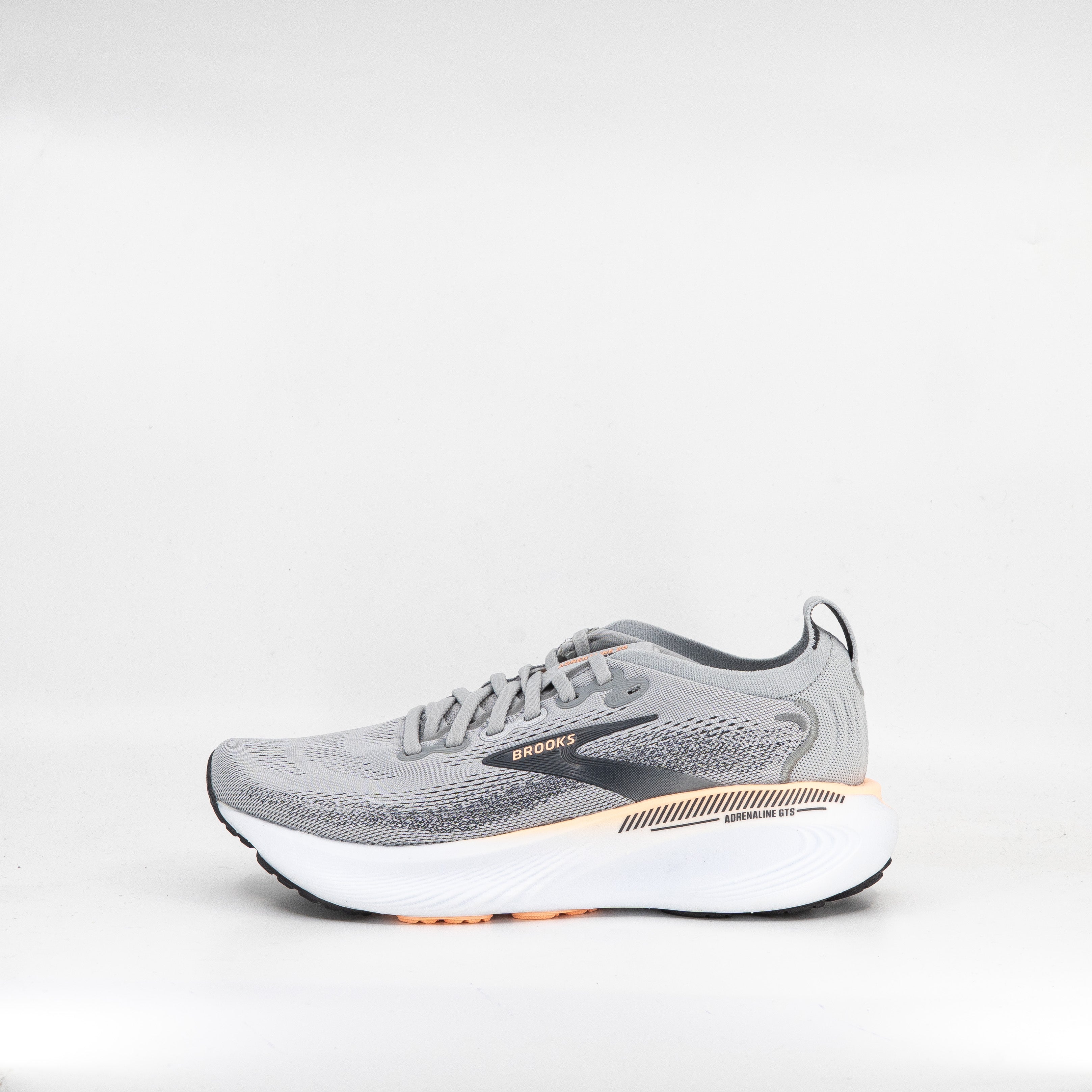 Brooks Adrenaline GTS 25 (B Standard) Womens Grey/Blackened Pearl/Coral - Frontrunner Colombo
