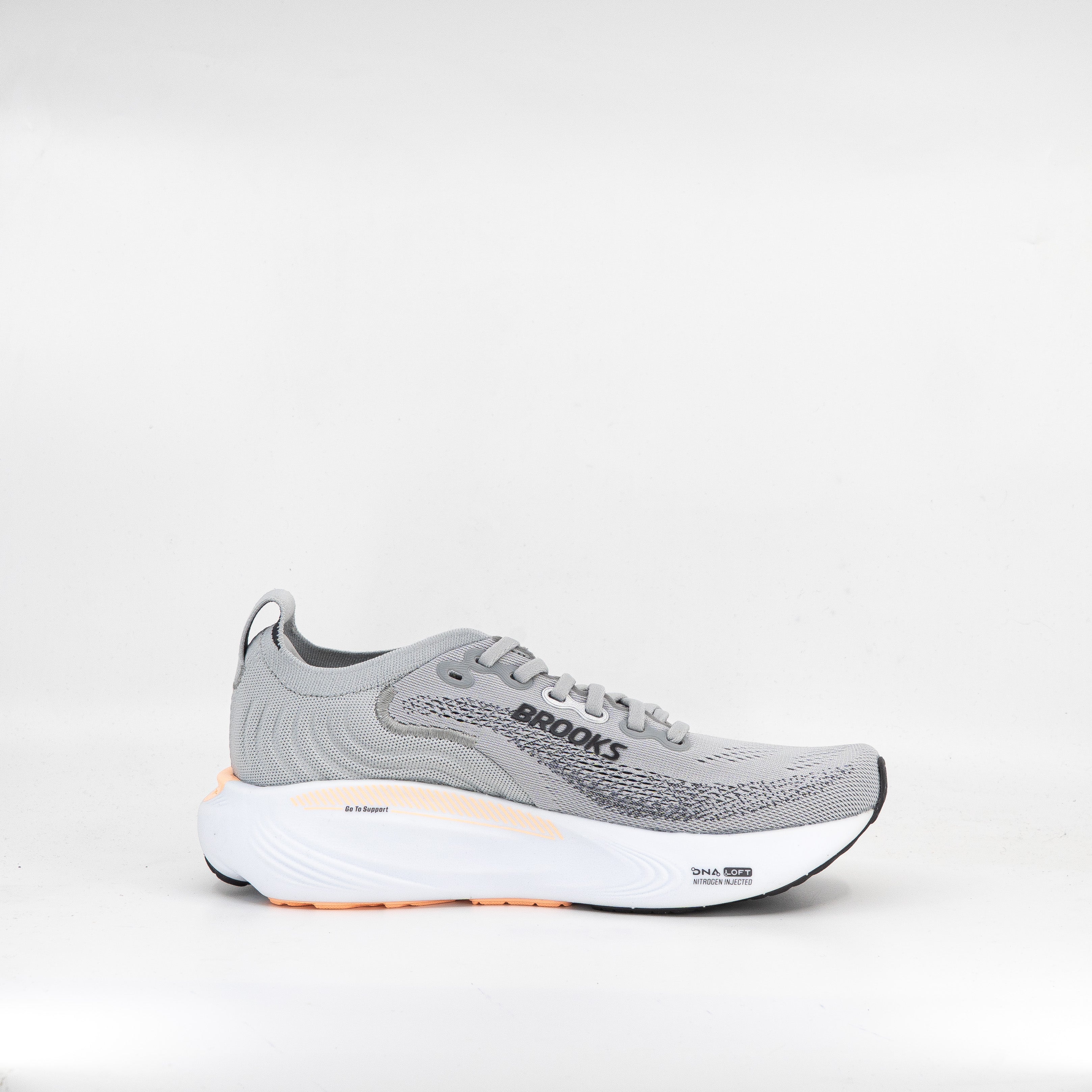 Brooks Adrenaline GTS 25 (B Standard) Womens Grey/Blackened Pearl/Coral - Frontrunner Colombo