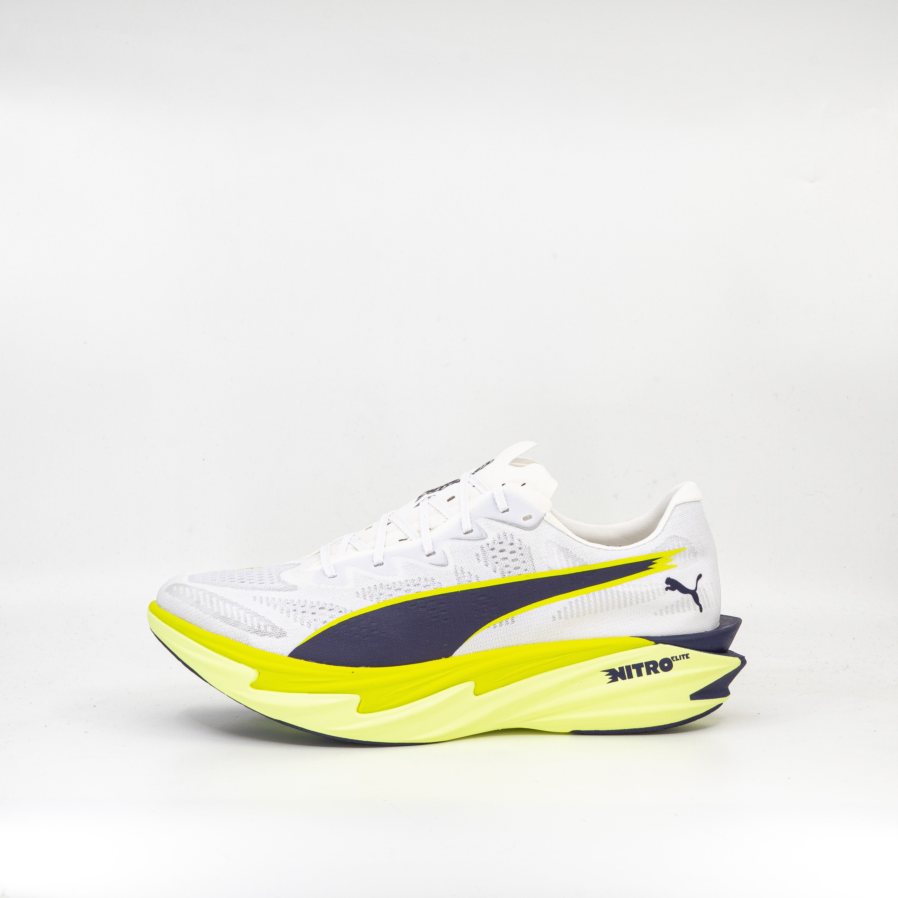 Puma Deviate Nitro Elite 4 (D Standard) Mens White-Apple Spritz/Lux Lime - Frontrunner Colombo
