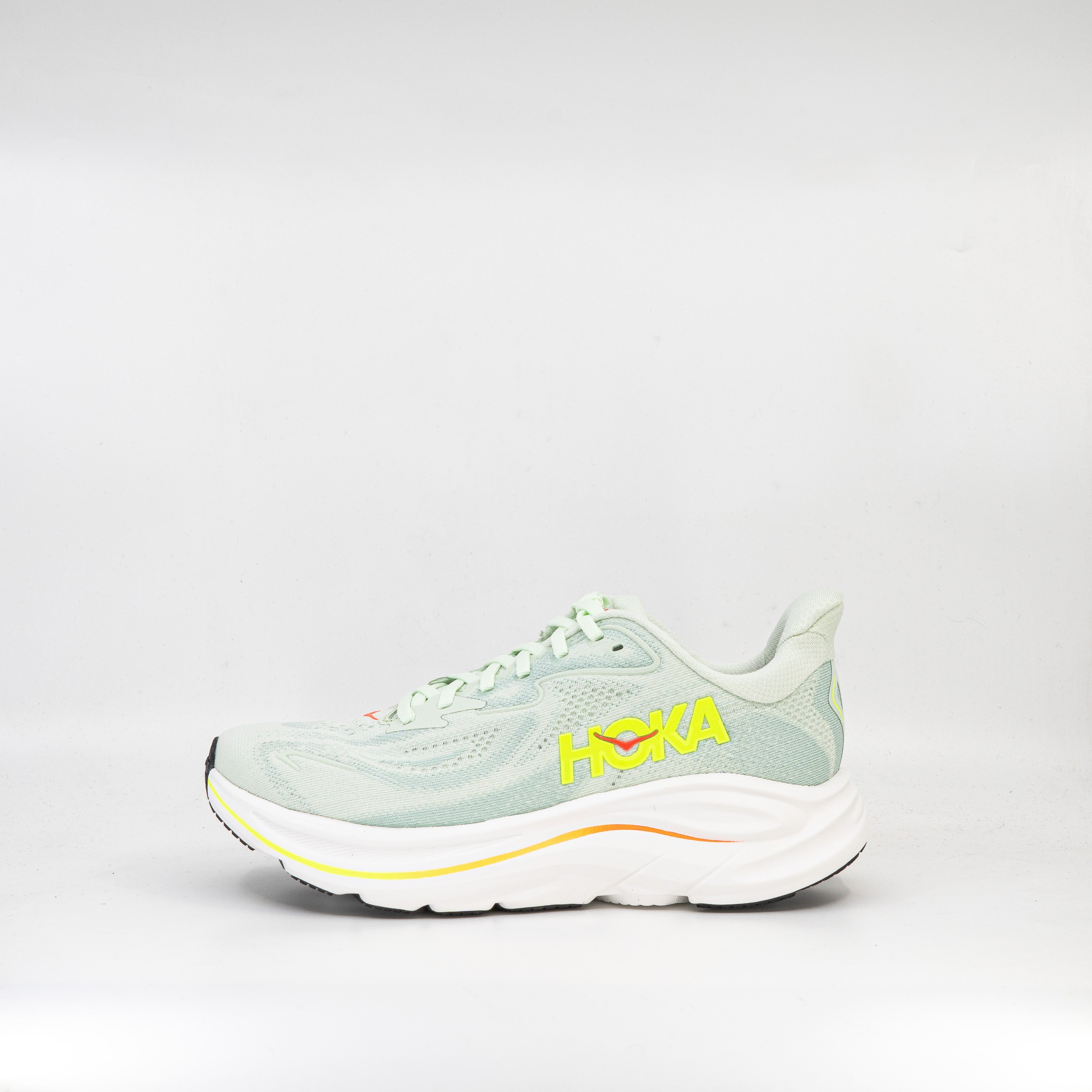 Hoka Clifton 10 (B Standard) Womens Sea Glass/ Neon Flame - Frontrunner Colombo
