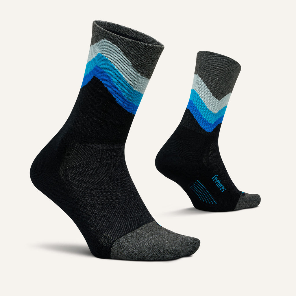 Feetures Elite Light Cushion Mini Crew Black Swell - Frontrunner Colombo