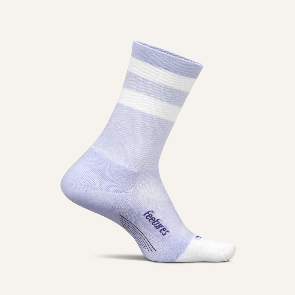 Feetures Elite Light Cushion Mini Crew Lilac High Top Stripe - Frontrunner Colombo