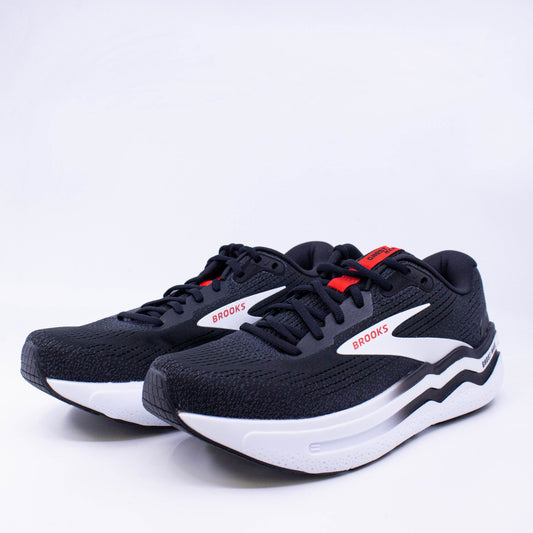 Brooks Ghost Max 2 (D Standard) Mens Black/White/Fiery Red - Frontrunner Colombo