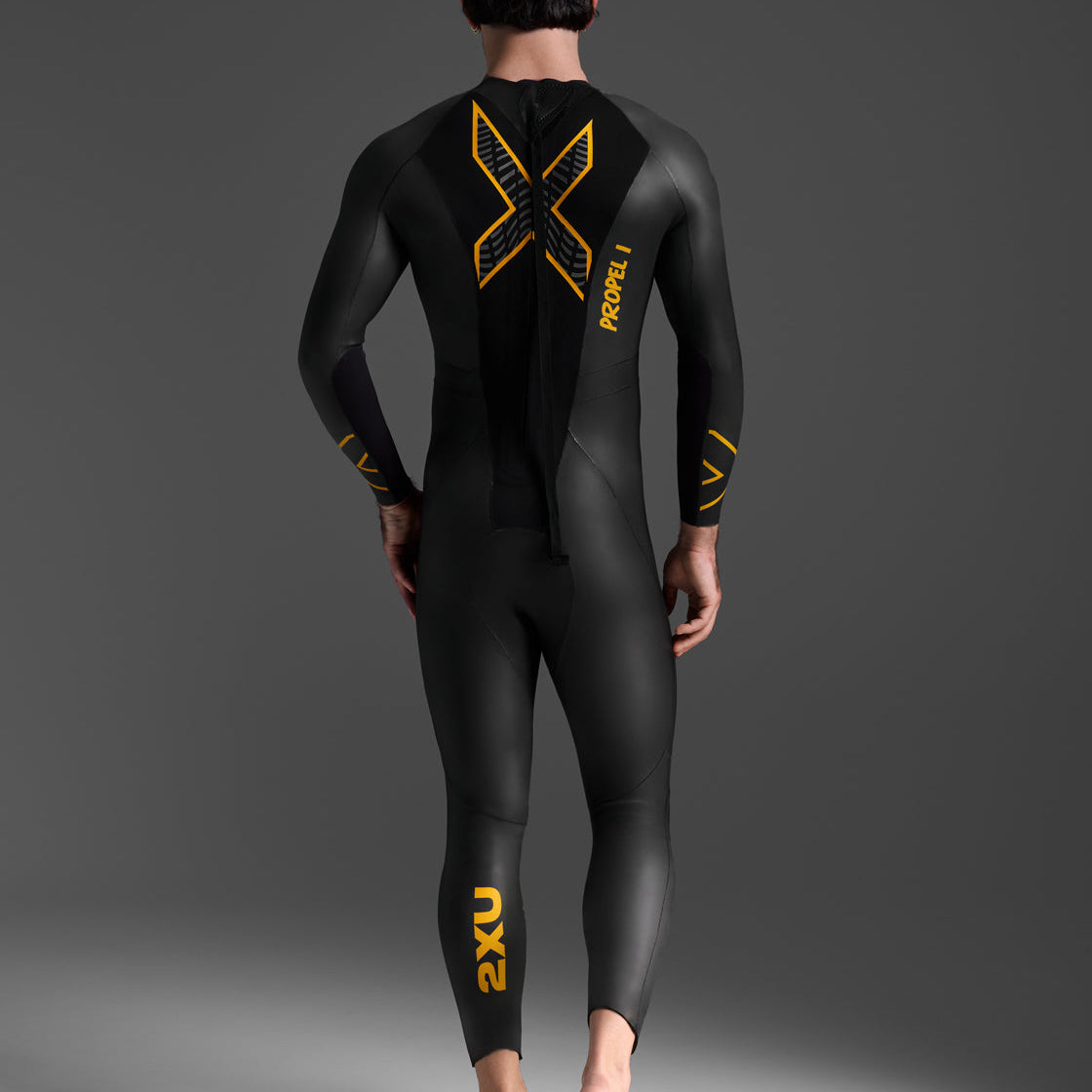 2XU Propel P:1 Wetsuits Mens - Black/Ambition - Frontrunner Colombo