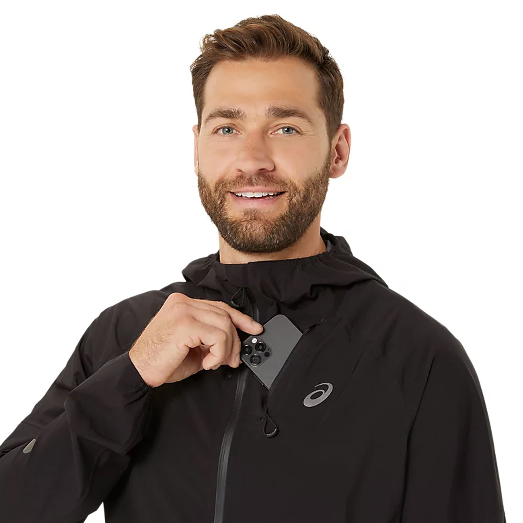 Asics Metarun Waterproof Jacket Mens Preformance Black - Frontrunner Colombo