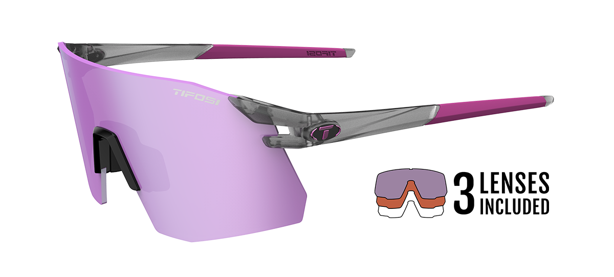 Tifosi Moab XC Satin Vapour with Clarion Deep Purple, AC Red and Clear Lens - Frontrunner Colombo