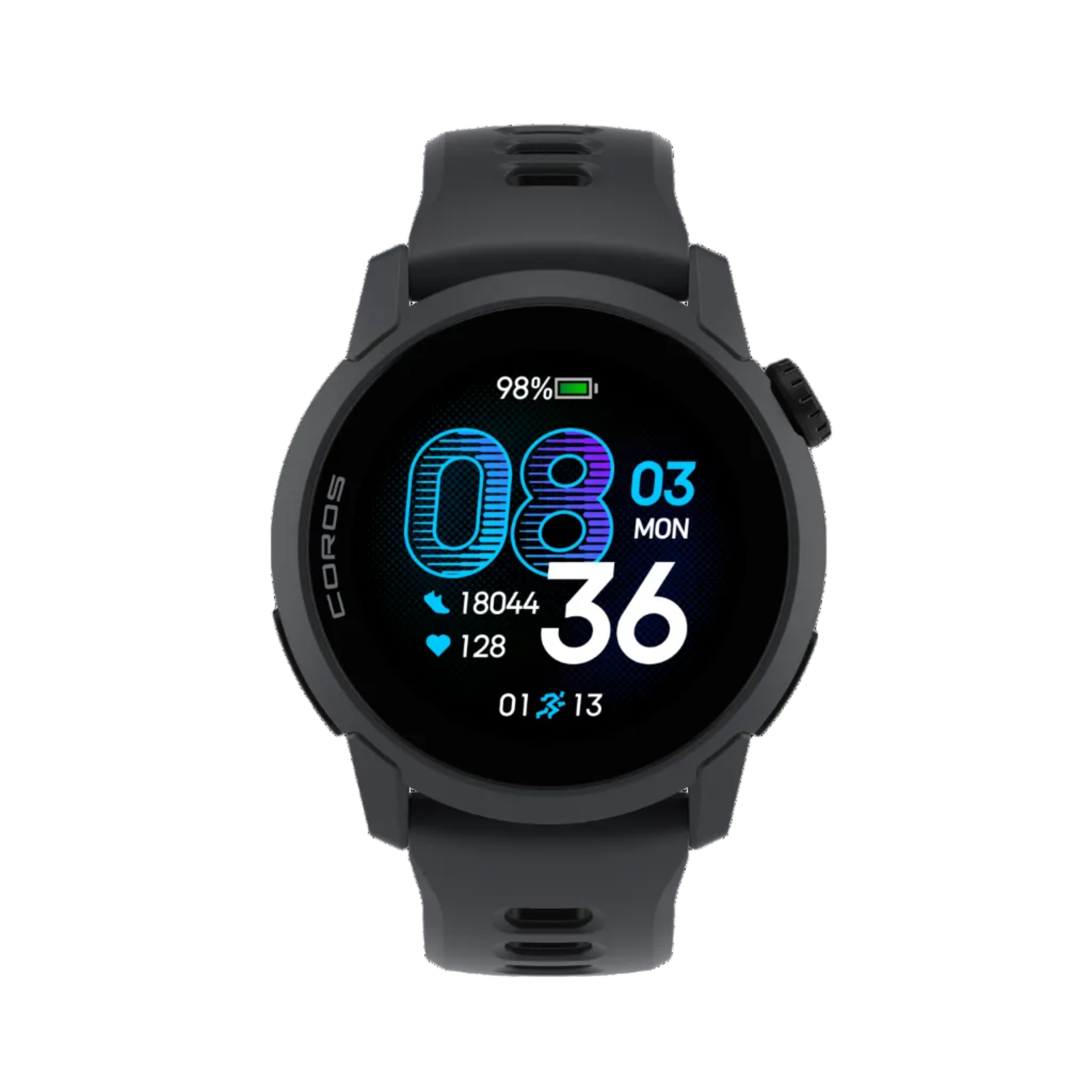 Coros Pace 4 - Black Silicone - Frontrunner Colombo