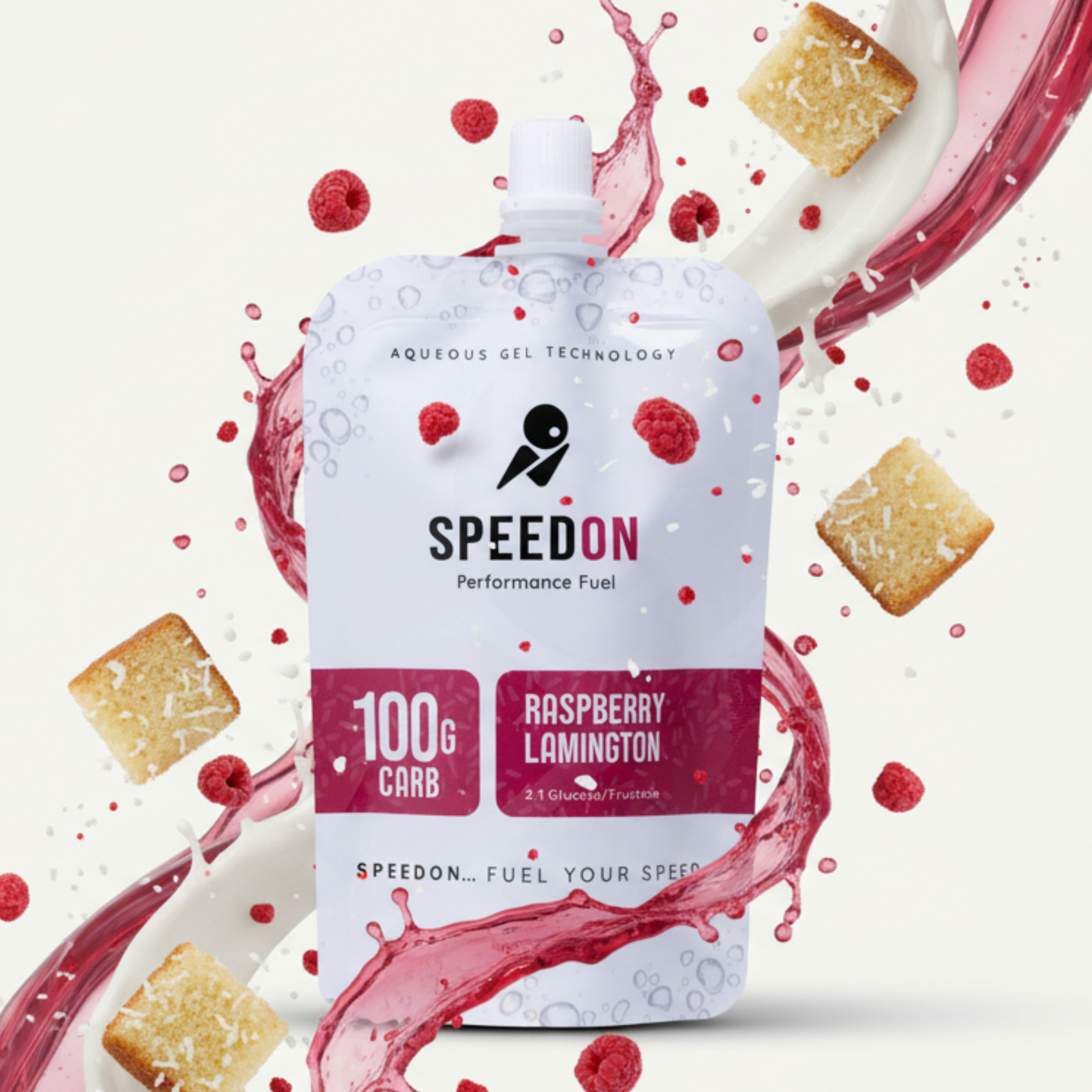 SpeedON Aqueous Gel - 100g Carb - Raspberry Lamington - Frontrunner Colombo